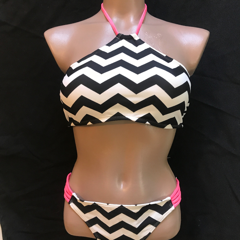 Hula Honey 2 piece high neck swim bikini set